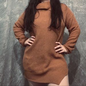 🌿burnt orange sweater dress